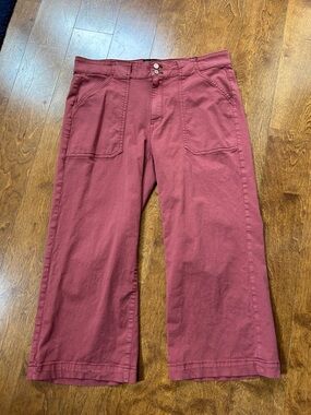White House Black Market Cropped Wide-Leg Pants in Sienna (2025 season)